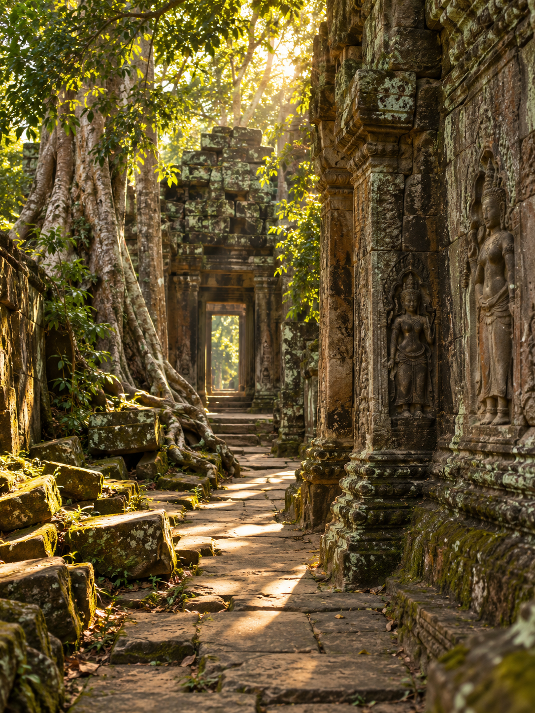 Cambodia temple in the jungle