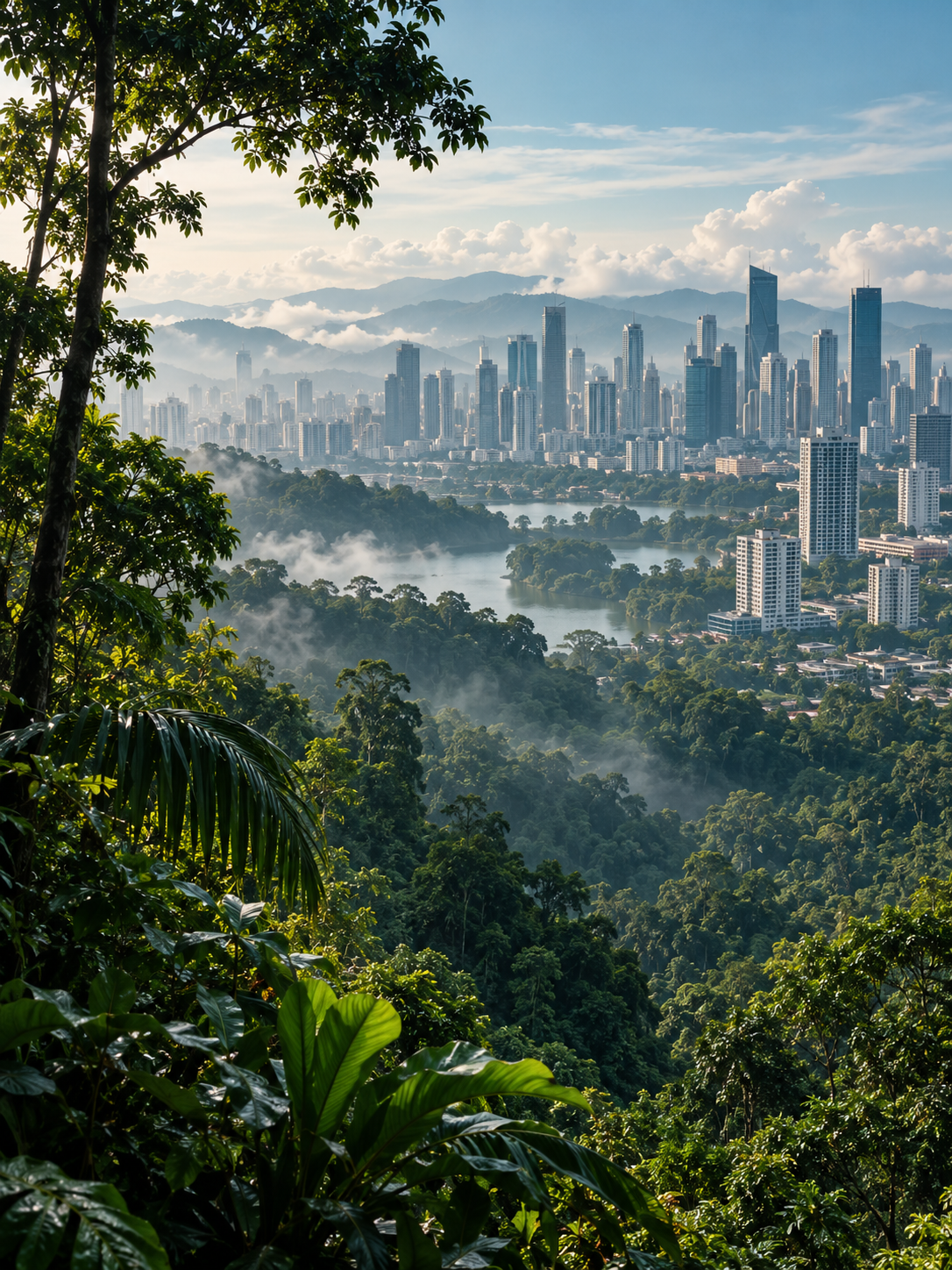 Malaysia tropical city view